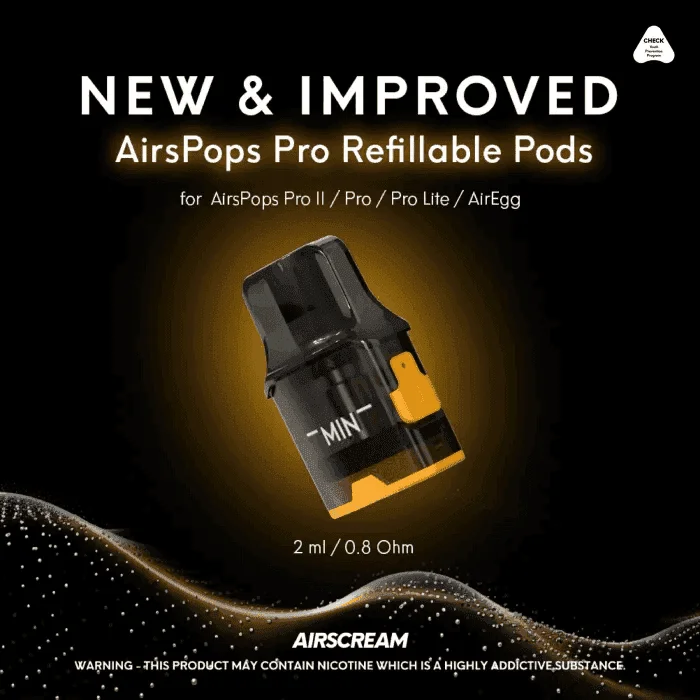 Airscream Airspops Pro II 氣泡2代可調瓦電子煙主機空倉煙彈官網